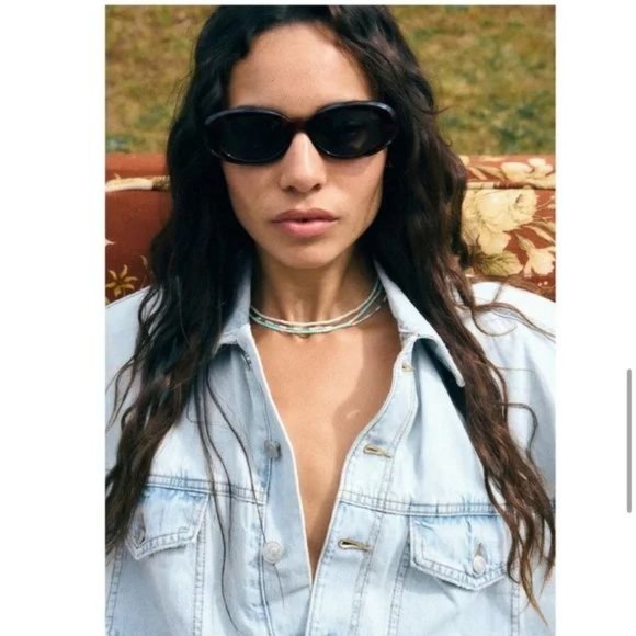 ZARA TRF DENIM SHORT JUMPSUIT - Picture 4 of 9